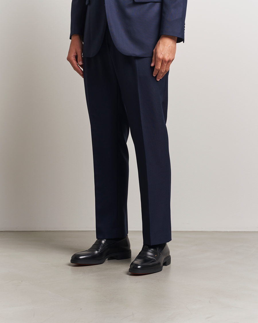 Herre | Loafers | Santoni | Easy Penny Loafer Black Calf