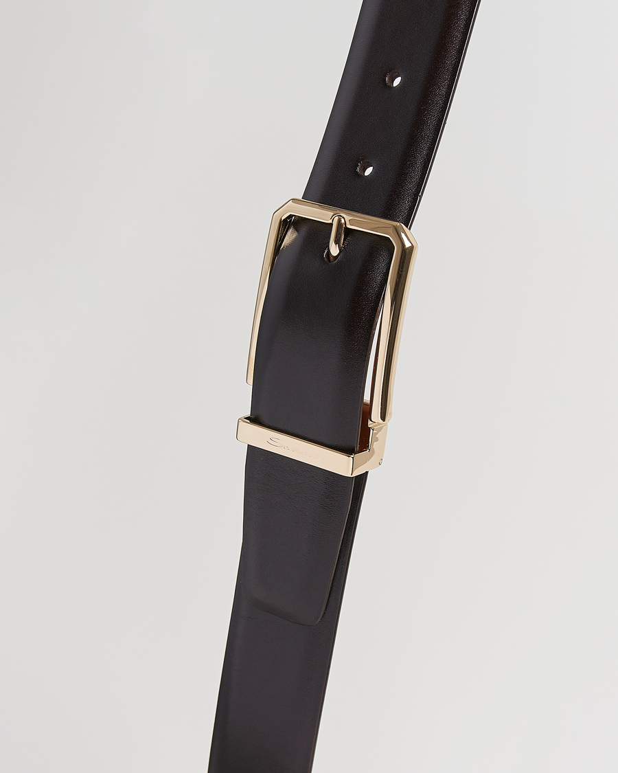 Herre | Bælter | Santoni | Classic Leather Belt Dark Brown Calf