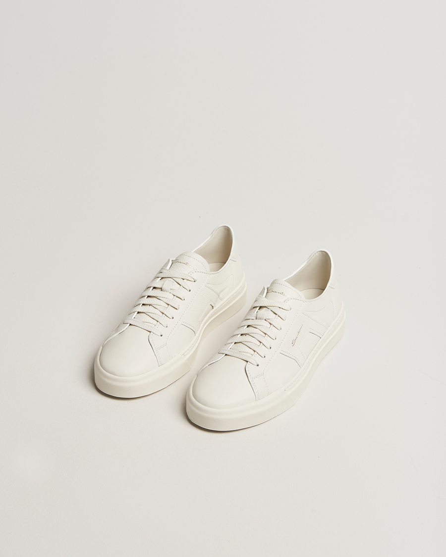 Herre | Sneakers | Santoni | Double Buckle Sneakers White Grain