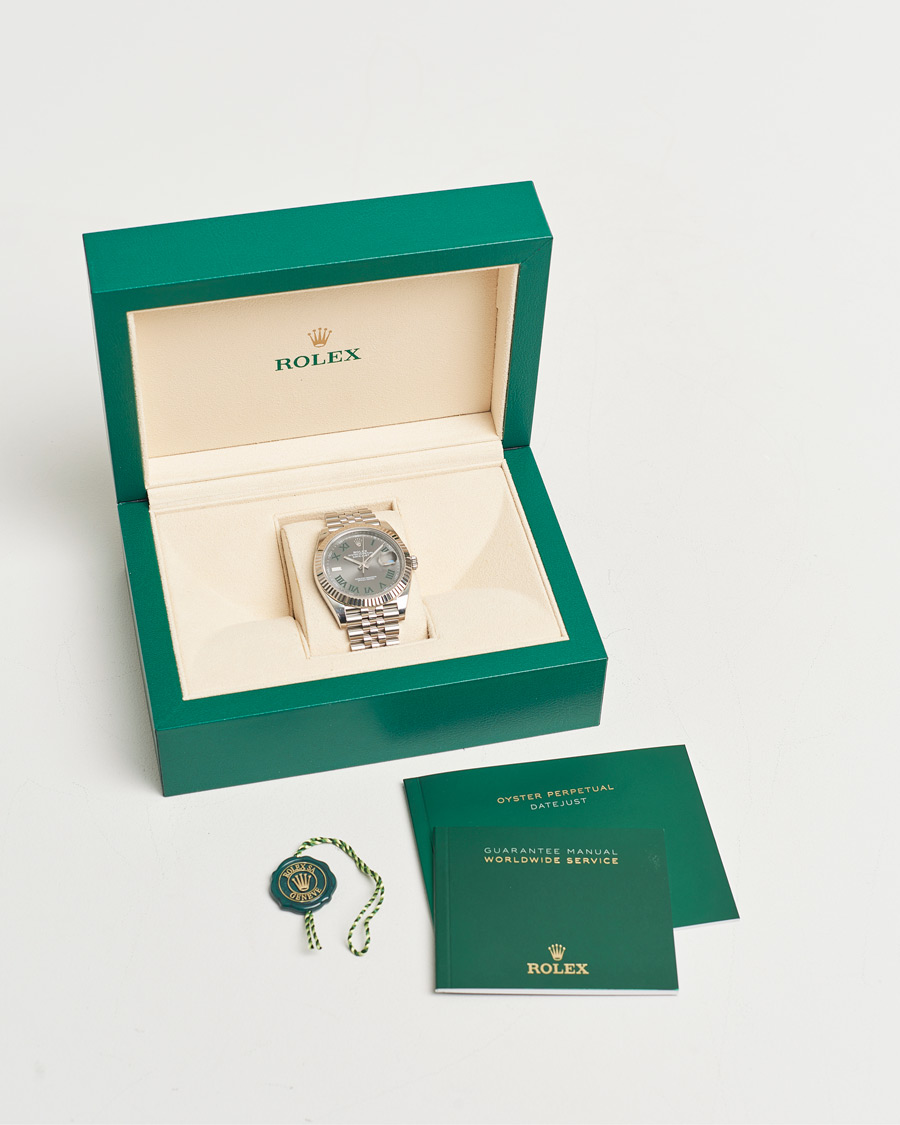 Herre | Rolex Pre-Owned Datejust 41mm Wimbledon | Rolex Pre-Owned | Datejust 41mm Wimbledon