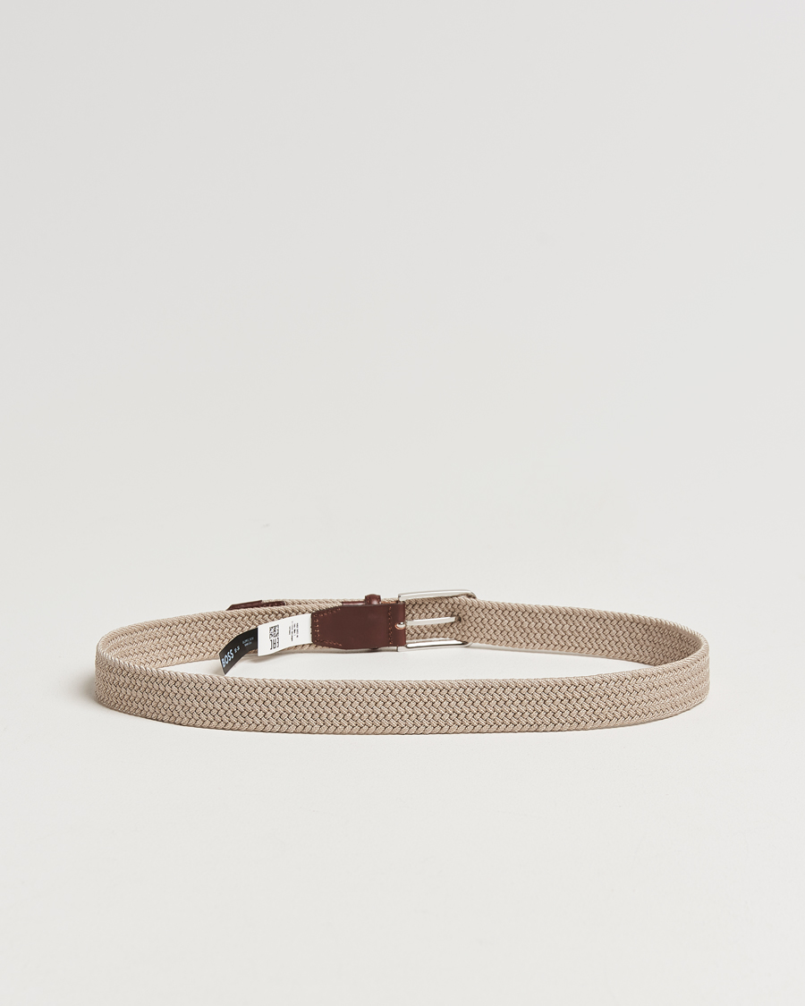 Herre | Bælter | BOSS BLACK | Clorio Elastic Woven Belt Light Beige