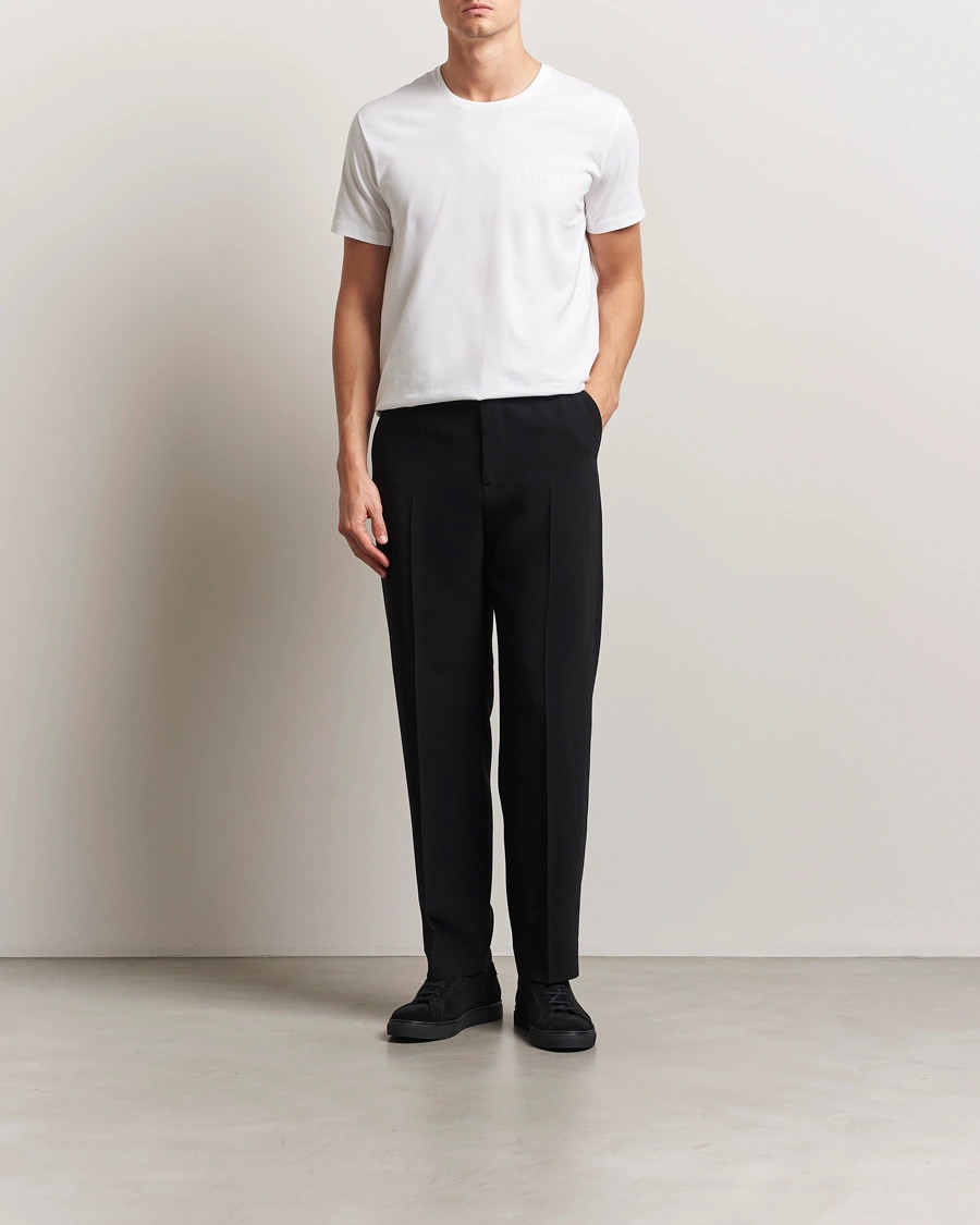 Herre | T-Shirts | BOSS BLACK | 2-Pack Relaxed Fit Crew Neck T-Shirt White