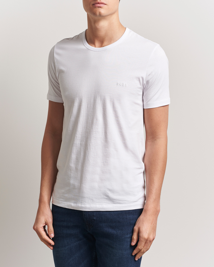 Herre | T-Shirts | BOSS BLACK | 3-Pack Crew Neck T-Shirt White