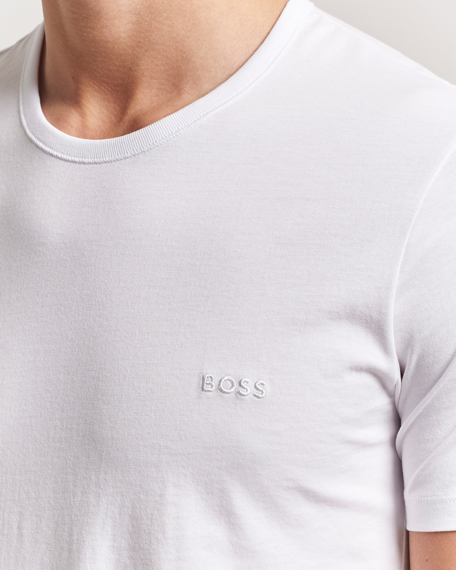 Herre | T-Shirts | BOSS BLACK | 3-Pack Crew Neck T-Shirt White