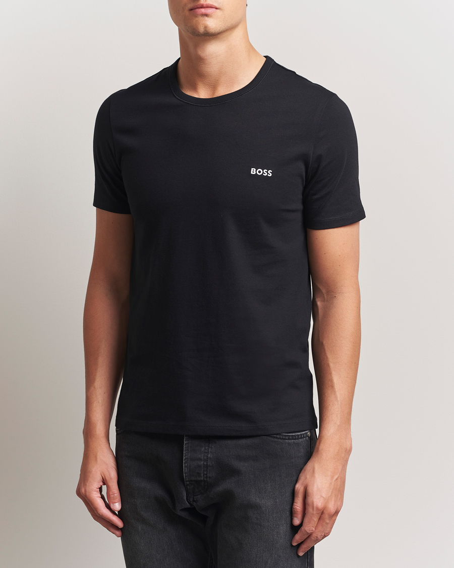 Herre | T-Shirts | BOSS BLACK | 3-Pack Crew Neck T-Shirt Beige/White/Black
