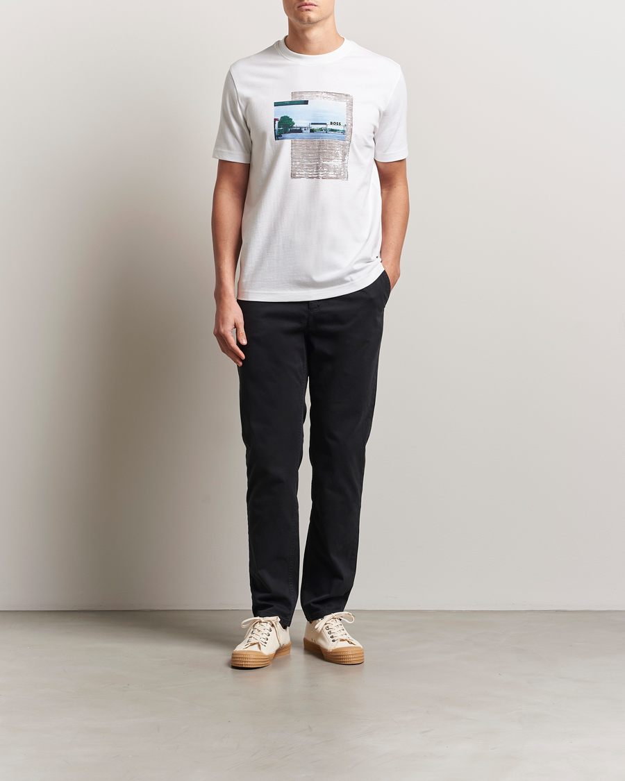 Herre | Bukser | BOSS ORANGE | Tapered Fit Cotton Chinos Black
