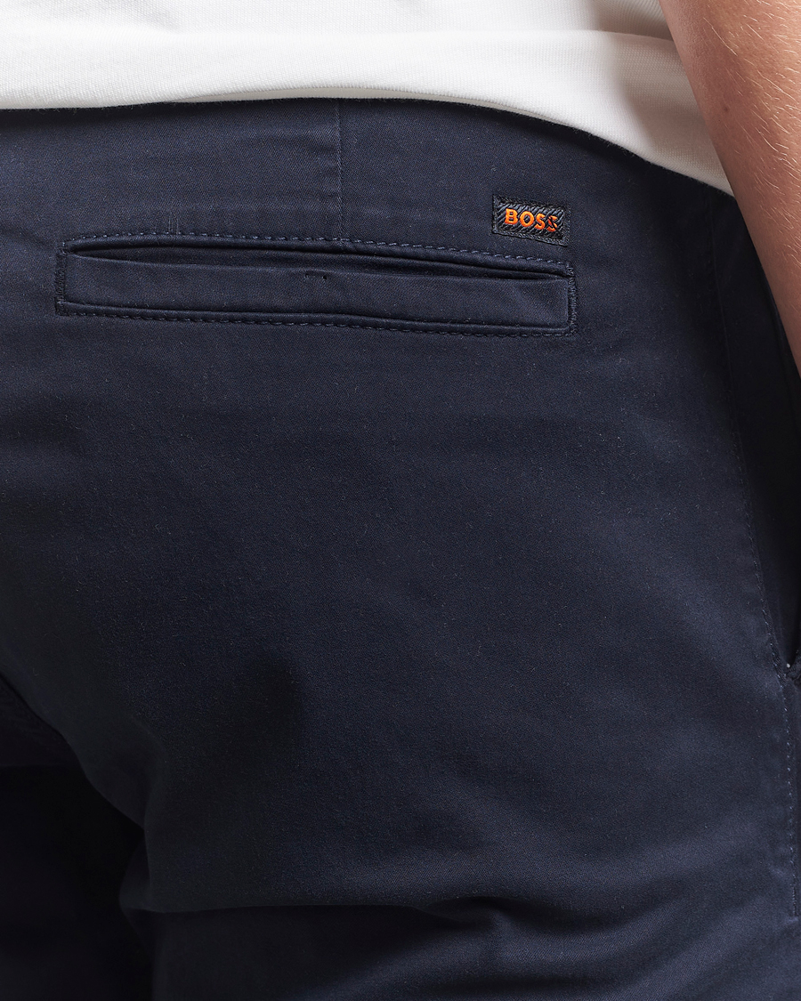 Herre | Bukser | BOSS ORANGE | Tapered Fit Cotton Chinos Dark Blue