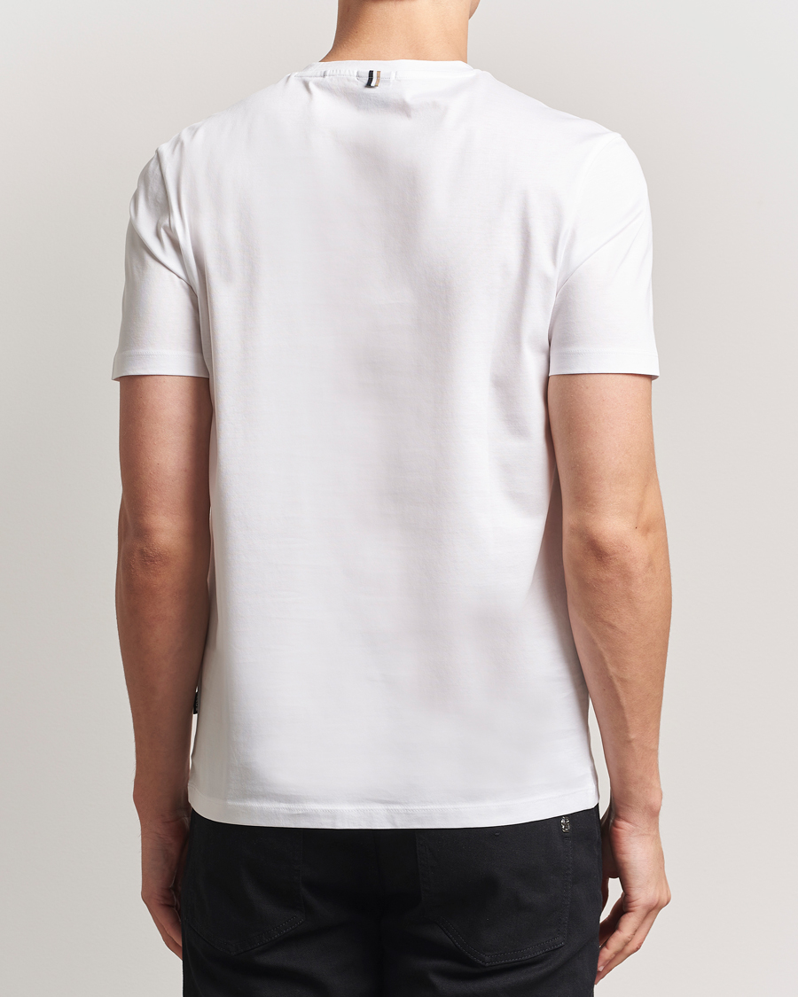 Herre | T-Shirts | BOSS BLACK | Tessler Mercerized Crew Neck T-Shirt White