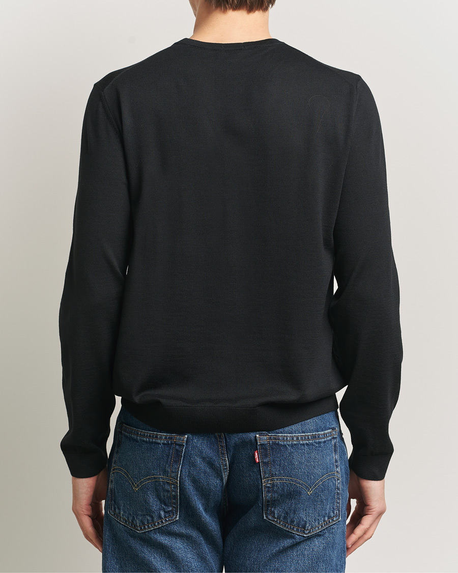 Herre | Trøjer | BOSS BLACK | Leno Wool Crew Neck Pullover Black