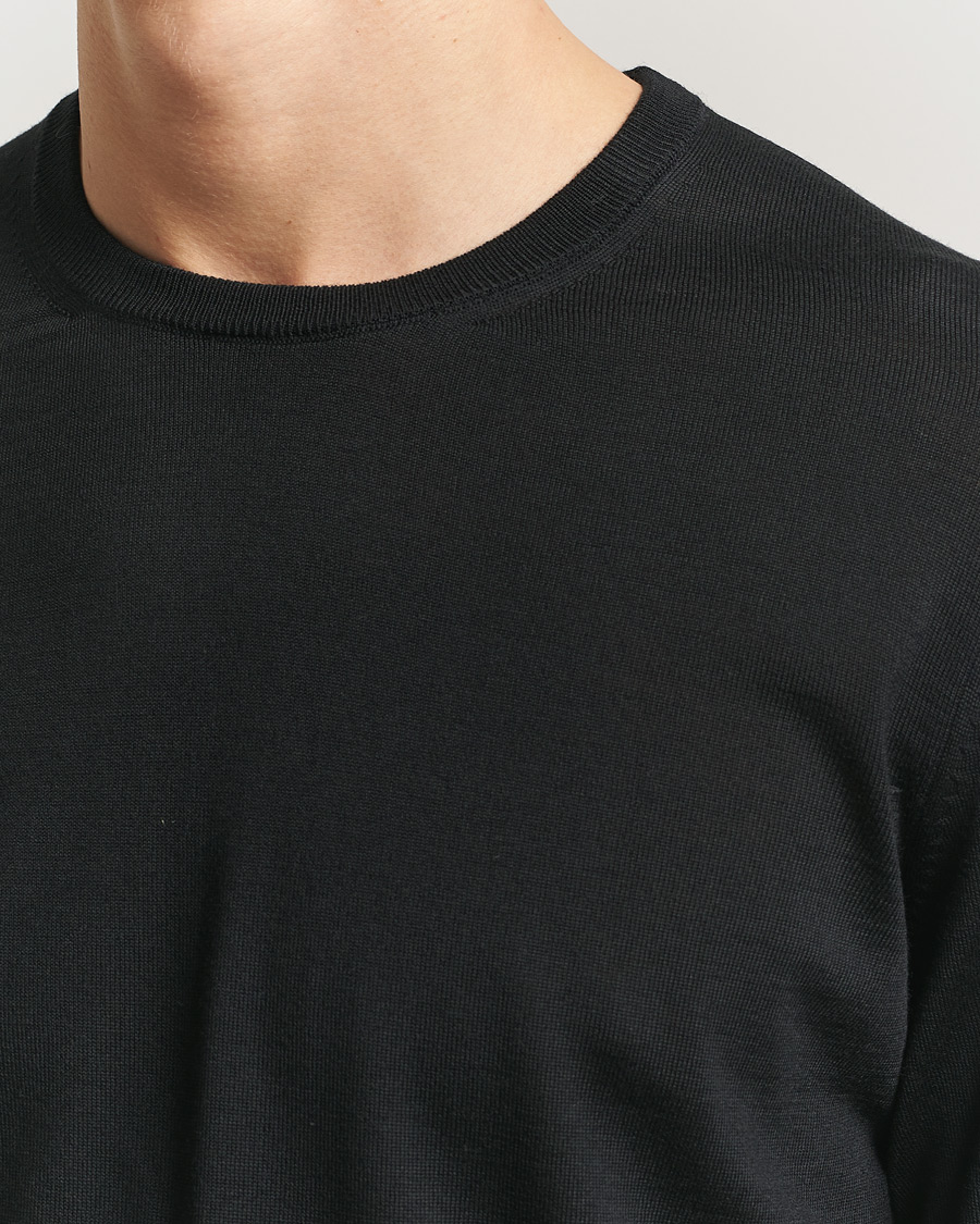 Herre | Trøjer | BOSS BLACK | Leno Wool Crew Neck Pullover Black