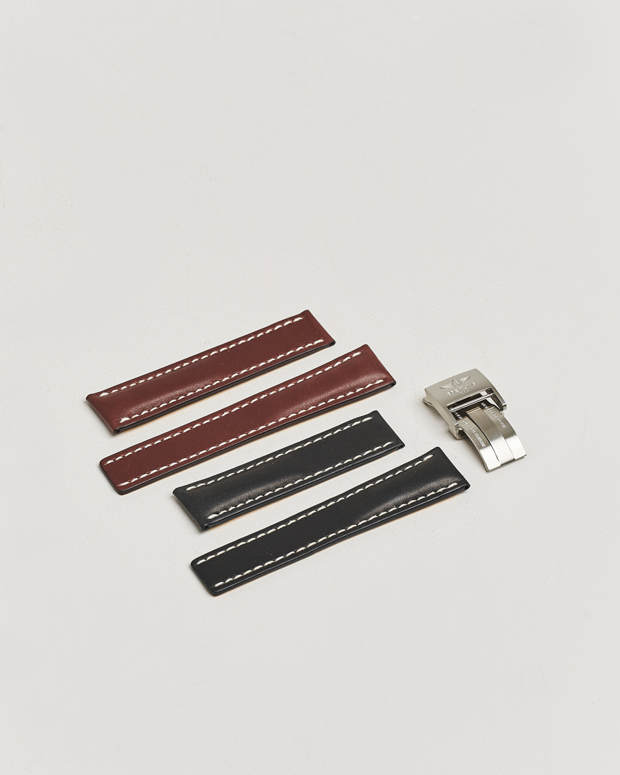 Herre | Pre-owned Accessories | Breitling Pre-Owned | Breitling Deployment Clasp - 2 Leather 22mm