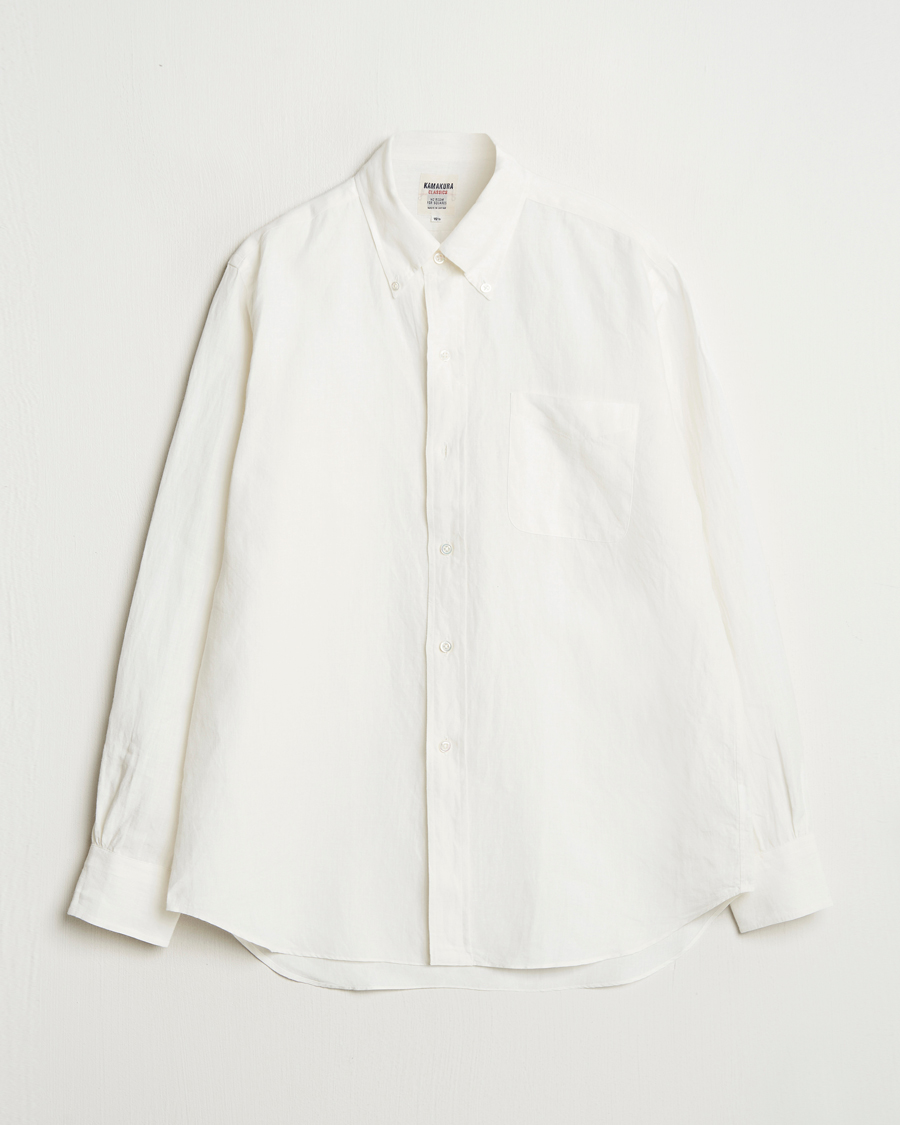 Herre | Skjorter | Kamakura Shirts | Linen Ametora Shirt White
