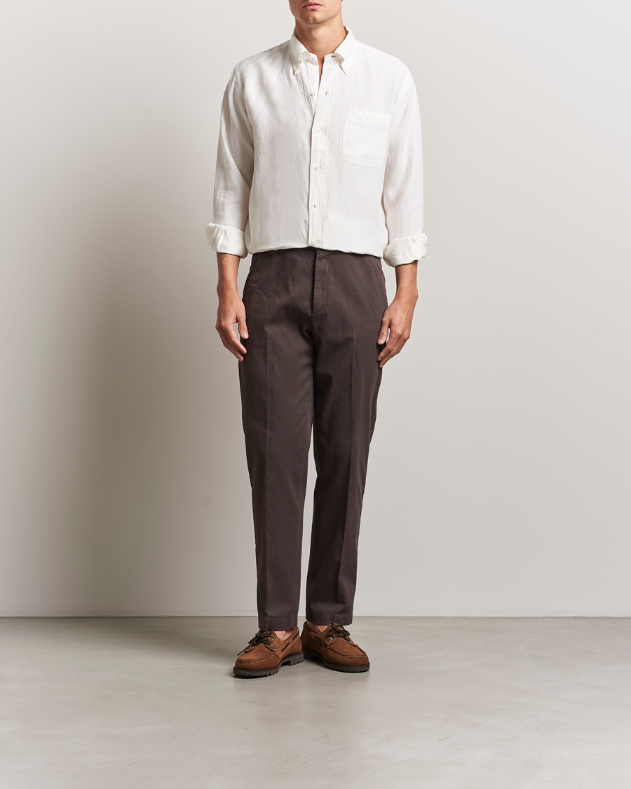 Herre | Skjorter | Kamakura Shirts | Linen Ametora Shirt White