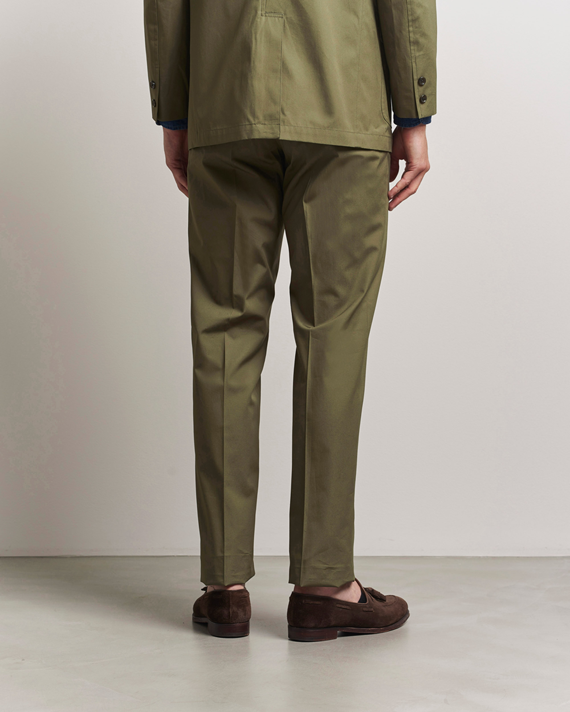 Herre | Bukser | Kamakura Shirts | Cotton Ivy Trousers Olive