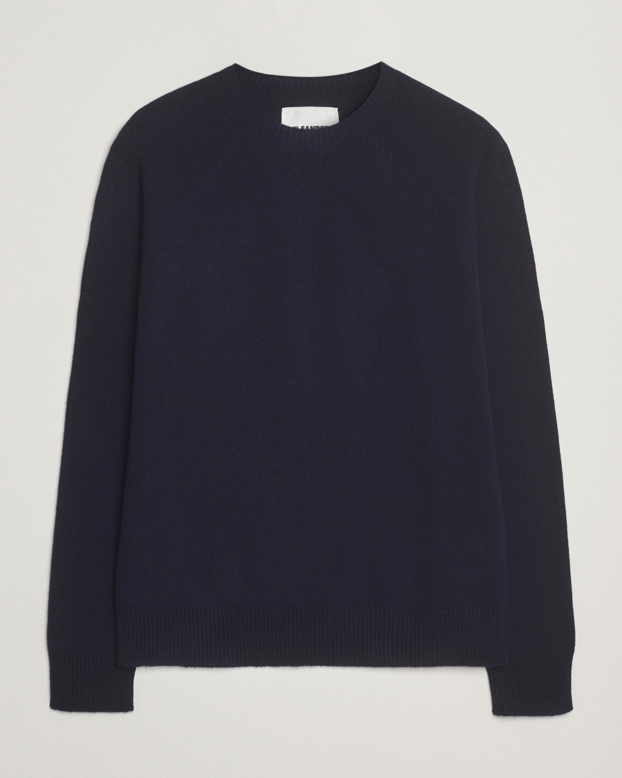 Herre | Trøjer | Jil Sander | Wool/Cashmere Round Neck Sweater Navy