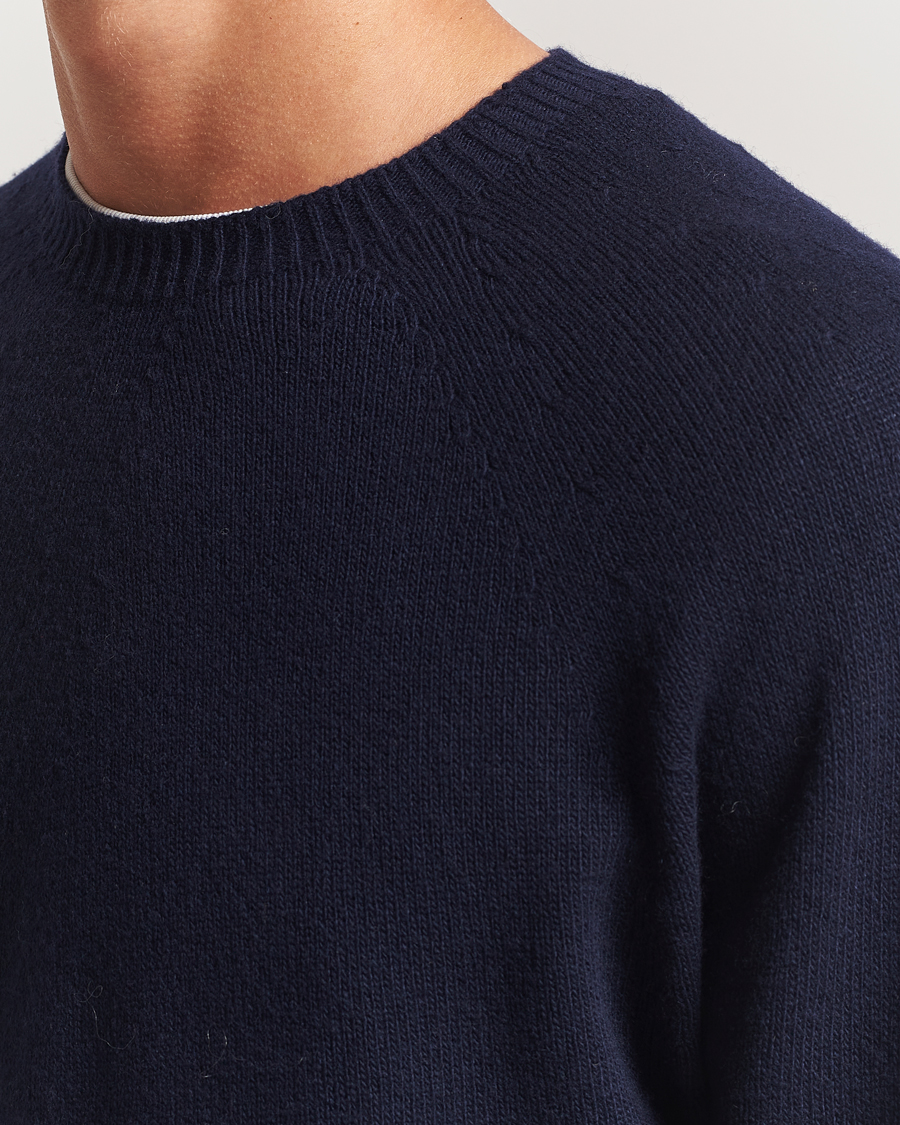 Herre | Trøjer | Jil Sander | Wool/Cashmere Round Neck Sweater Navy