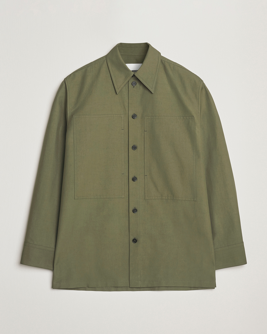 Herre | Skjorter | Jil Sander | Compact Cotton Overshirt Olive