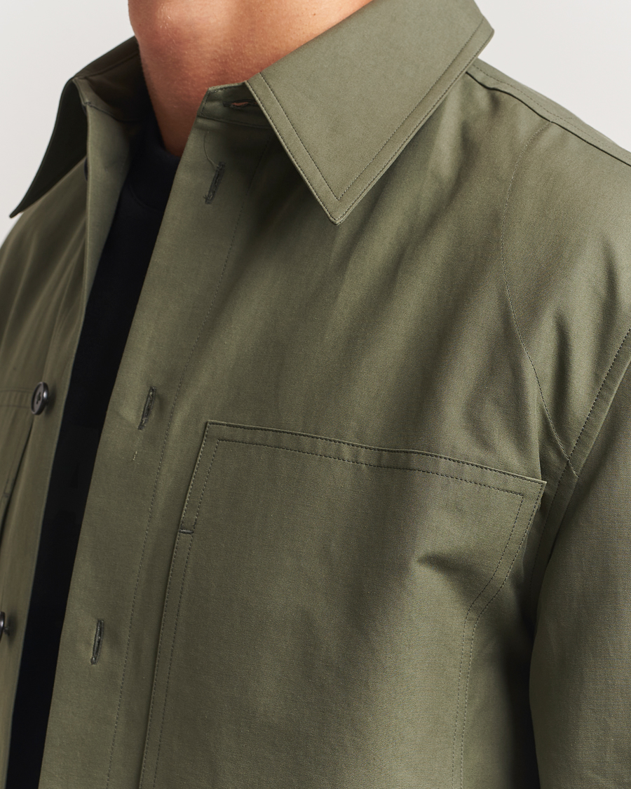 Herre | Skjorter | Jil Sander | Compact Cotton Overshirt Olive