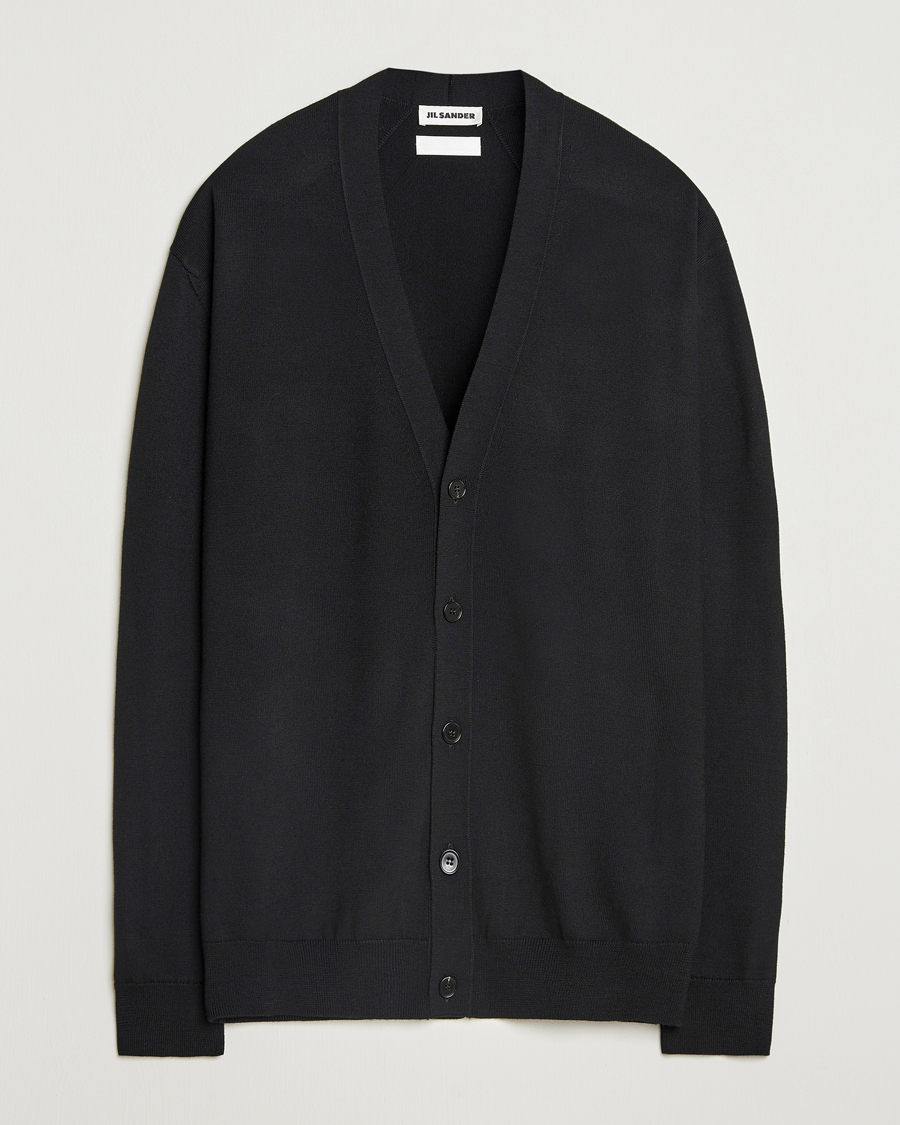 Herre | Trøjer | Jil Sander | Superfine Merino Cardigan Black