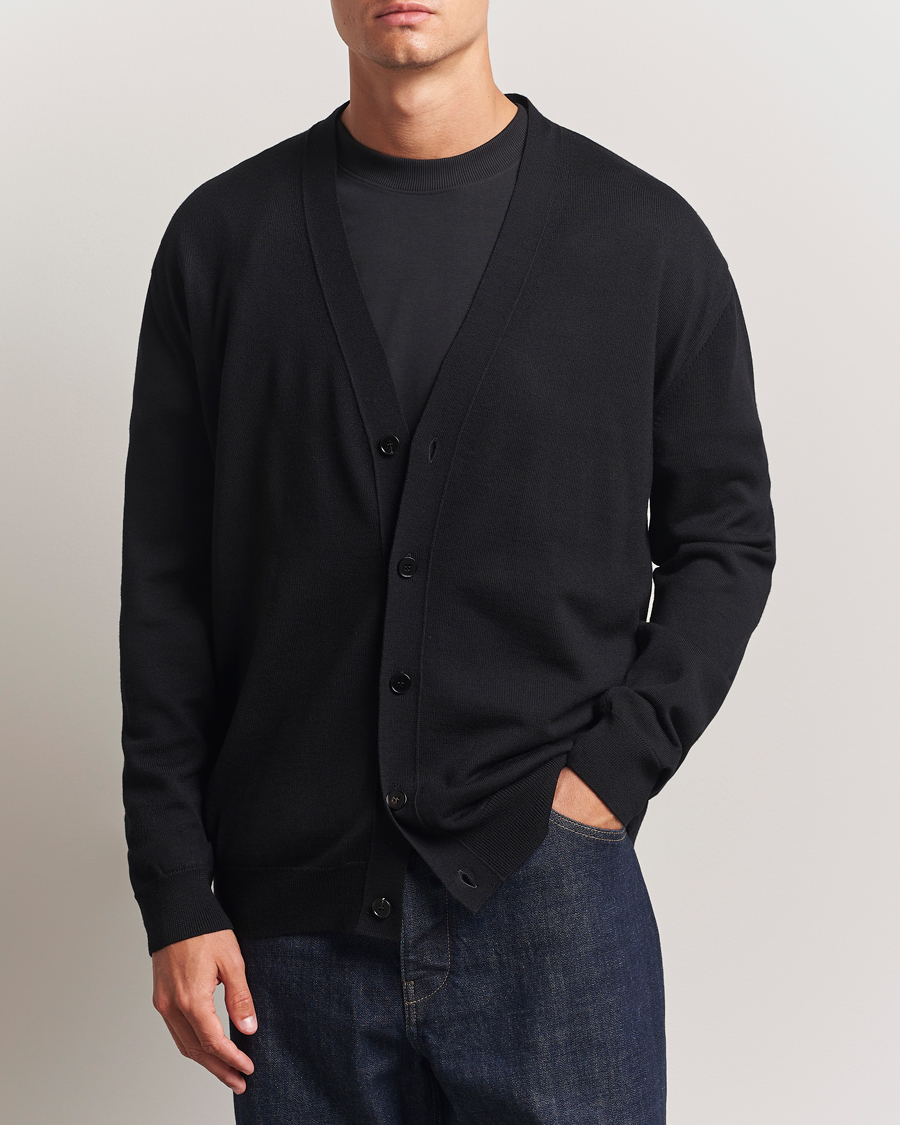 Herre | Trøjer | Jil Sander | Superfine Merino Cardigan Black