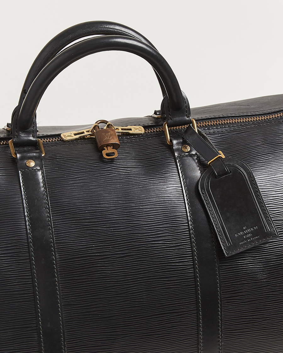Herre | Louis Vuitton Pre-Owned Keepall 60 Epi Leather Black | Louis Vuitton Pre-Owned | Keepall 60 Epi Leather Black