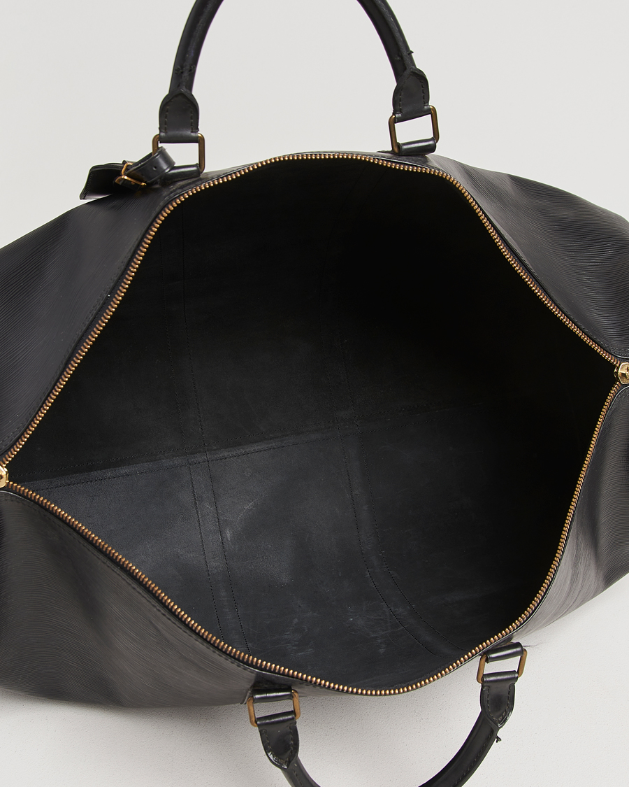 Herre | Louis Vuitton Pre-Owned Keepall 60 Epi Leather Black | Louis Vuitton Pre-Owned | Keepall 60 Epi Leather Black