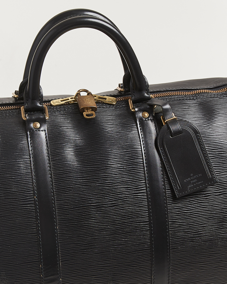 Herre | Louis Vuitton Pre-Owned Keepall 55 Epi Leather Black | Louis Vuitton Pre-Owned | Keepall 55 Epi Leather Black