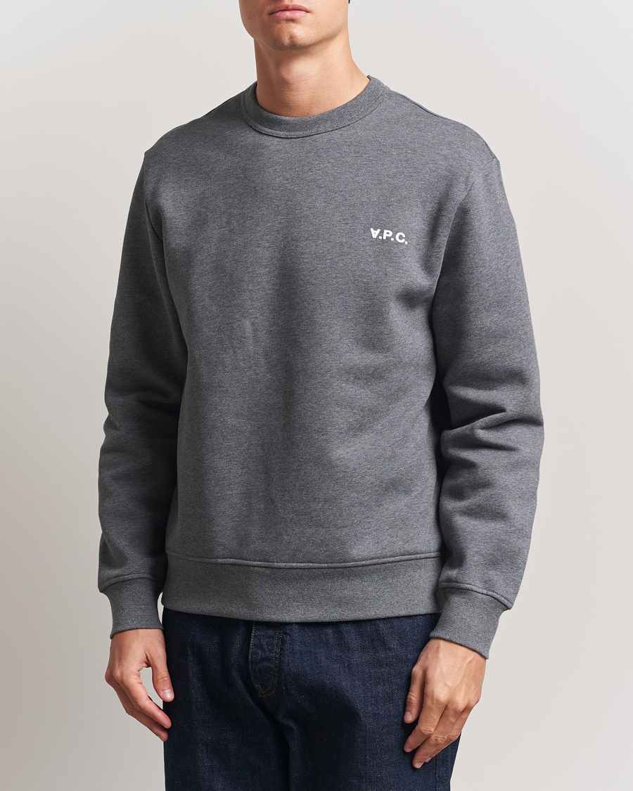 Herre | Trøjer | A.P.C. | Boxy Fit Petit VPC Sweatshirt Anthracite/White