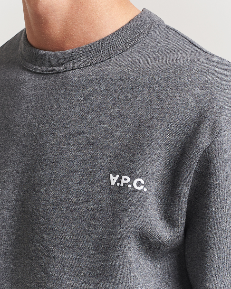 Herre | Trøjer | A.P.C. | Boxy Fit Petit VPC Sweatshirt Anthracite/White