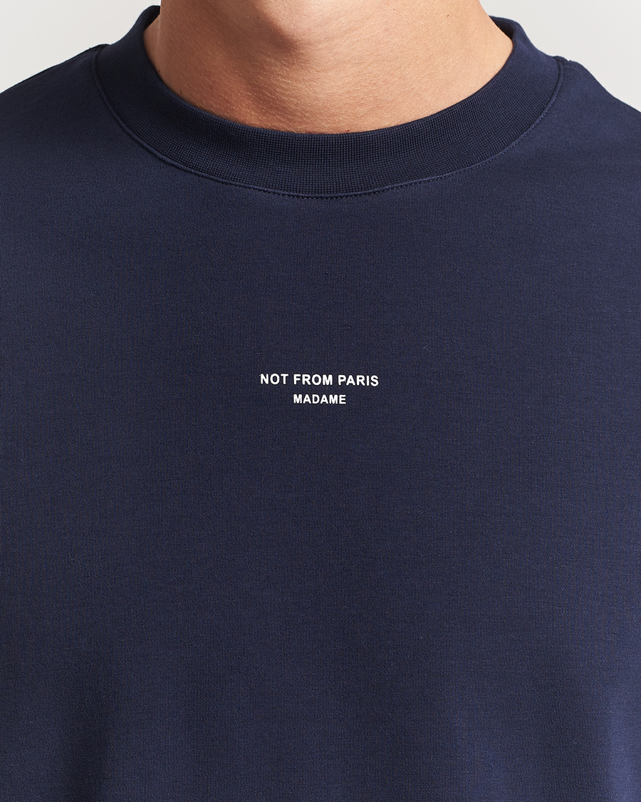 Herre | T-Shirts | Drôle de Monsieur | Classic Slogan T-Shirt Navy