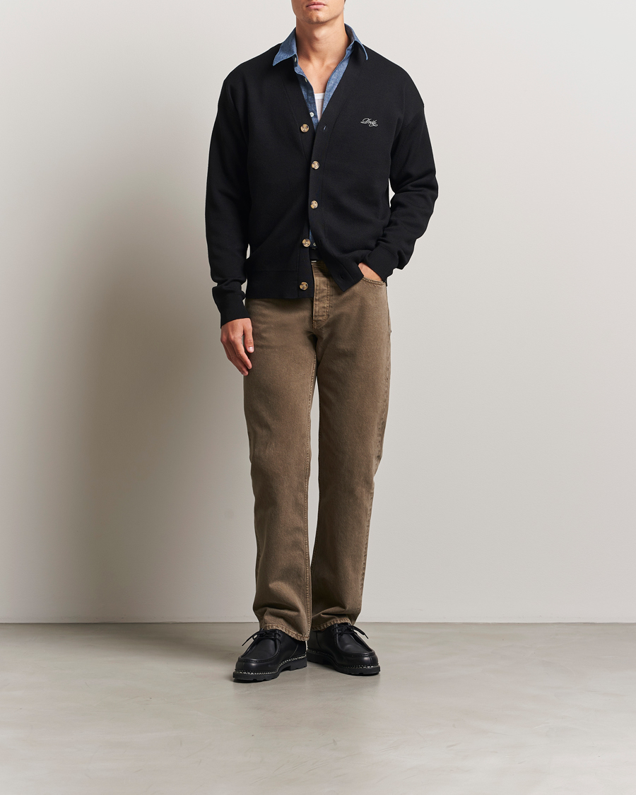 Herre | Trøjer | Drôle de Monsieur | Merino Knitted Cardigan Black