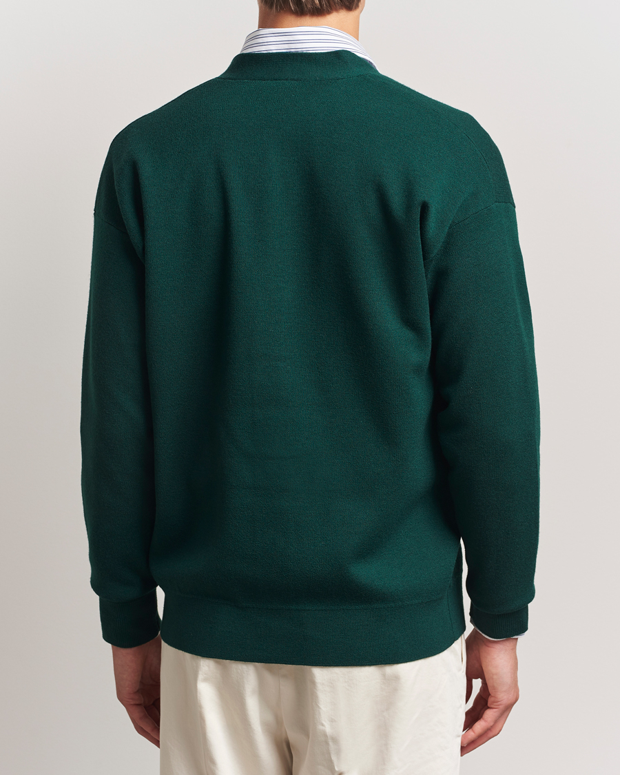 Herre | Trøjer | Drôle de Monsieur | Merino Knitted Cardigan Dark Green