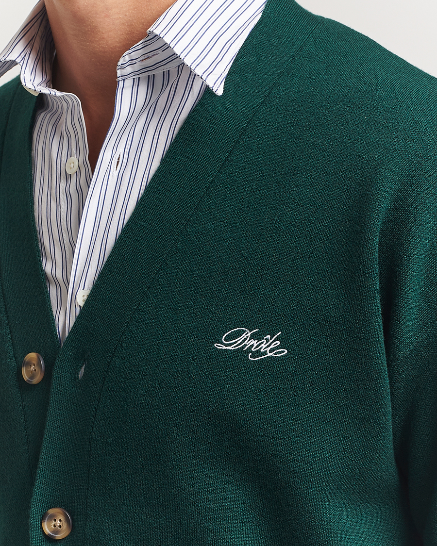 Herre | Trøjer | Drôle de Monsieur | Merino Knitted Cardigan Dark Green