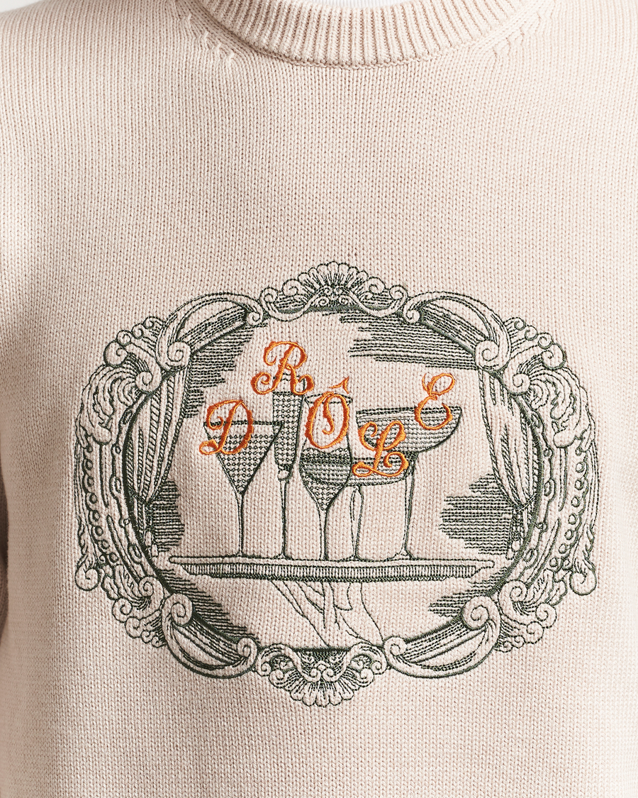 Herre | Trøjer | Drôle de Monsieur | Plateau Knitted Sweater Natural Beige