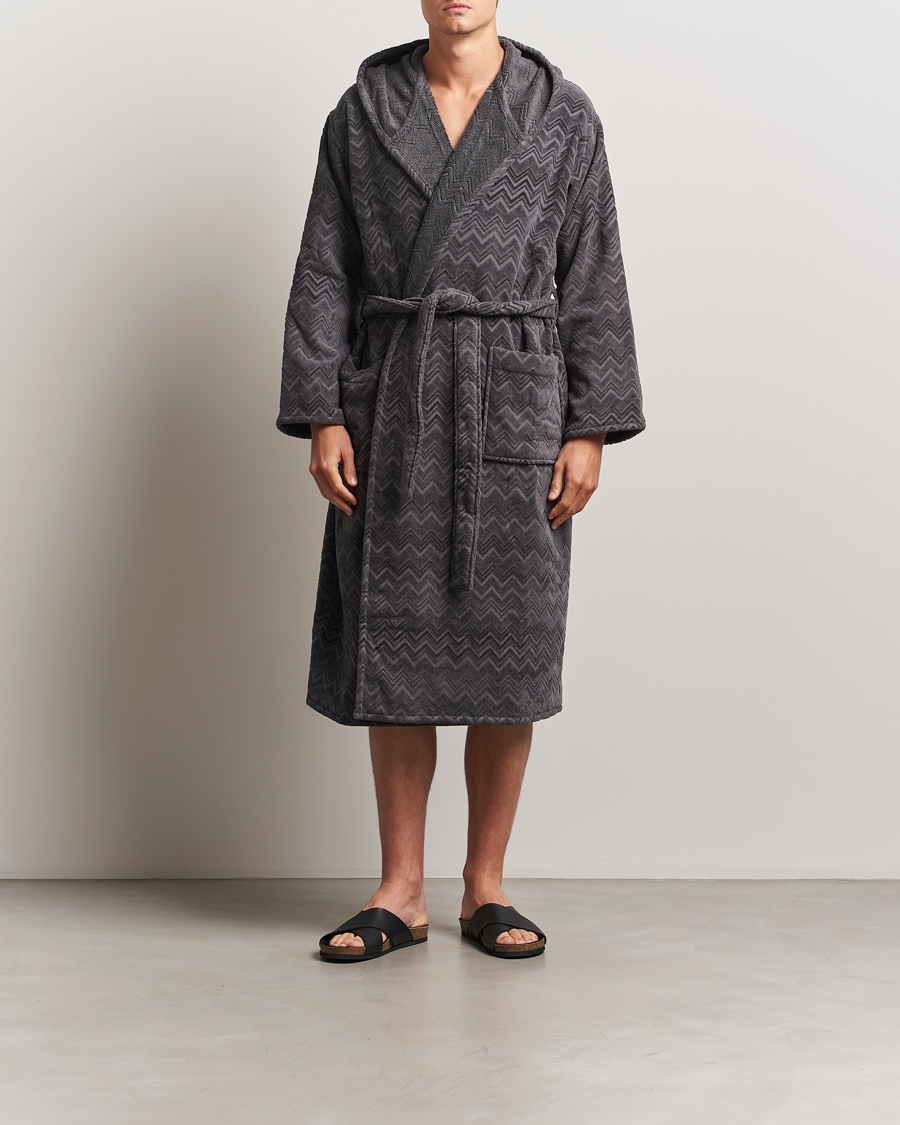 Herre | Missoni Home Chalk Bathrobe Anthracite Grey | Missoni Home | Chalk Bathrobe Anthracite Grey