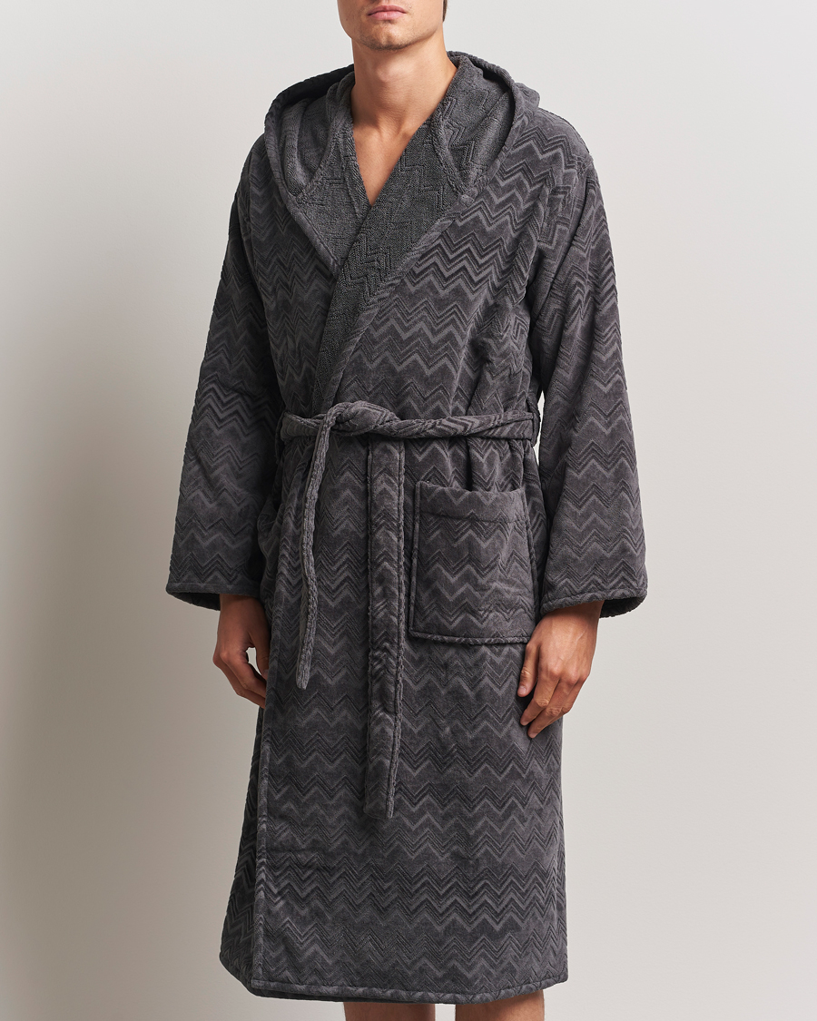 Herre | Missoni Home Chalk Bathrobe Anthracite Grey | Missoni Home | Chalk Bathrobe Anthracite Grey