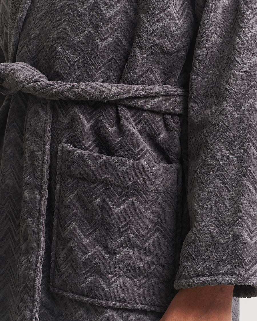 Herre | Missoni Home Chalk Bathrobe Anthracite Grey | Missoni Home | Chalk Bathrobe Anthracite Grey