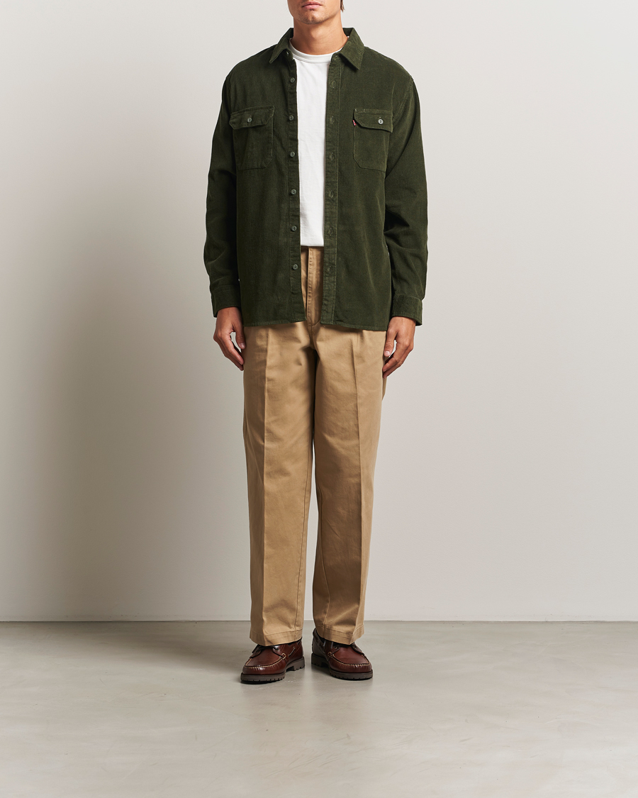 Herre | Skjorter | Levi's | Jackson Corduroy Worker Shirt Dark Green