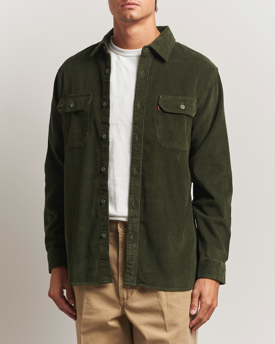 Herre | Skjorter | Levi's | Jackson Corduroy Worker Shirt Dark Green