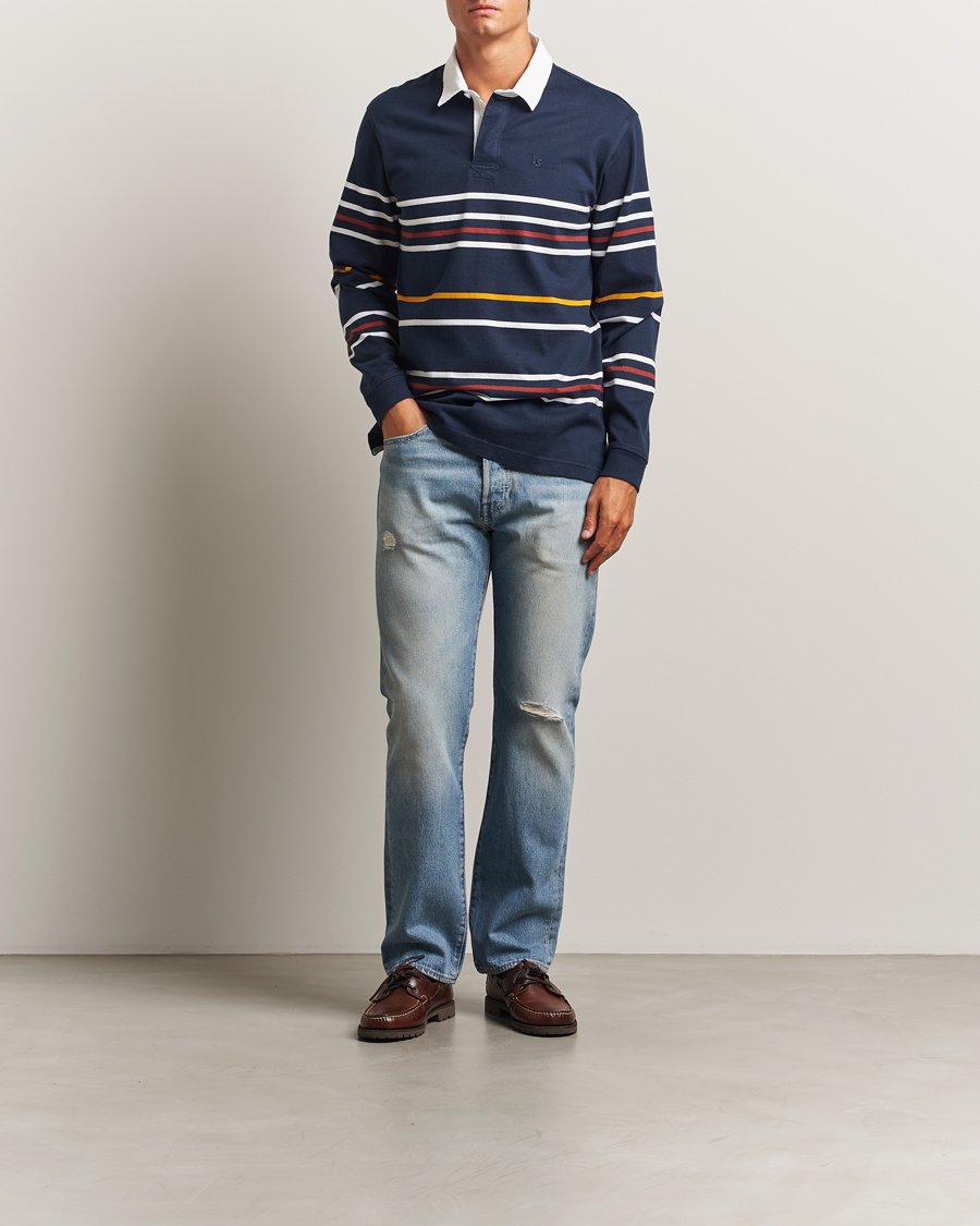 Herre | Trøjer | Levi's | Union Striped Rugby Sweater Navy Blazer