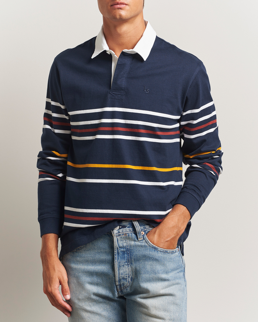 Herre | Trøjer | Levi's | Union Striped Rugby Sweater Navy Blazer