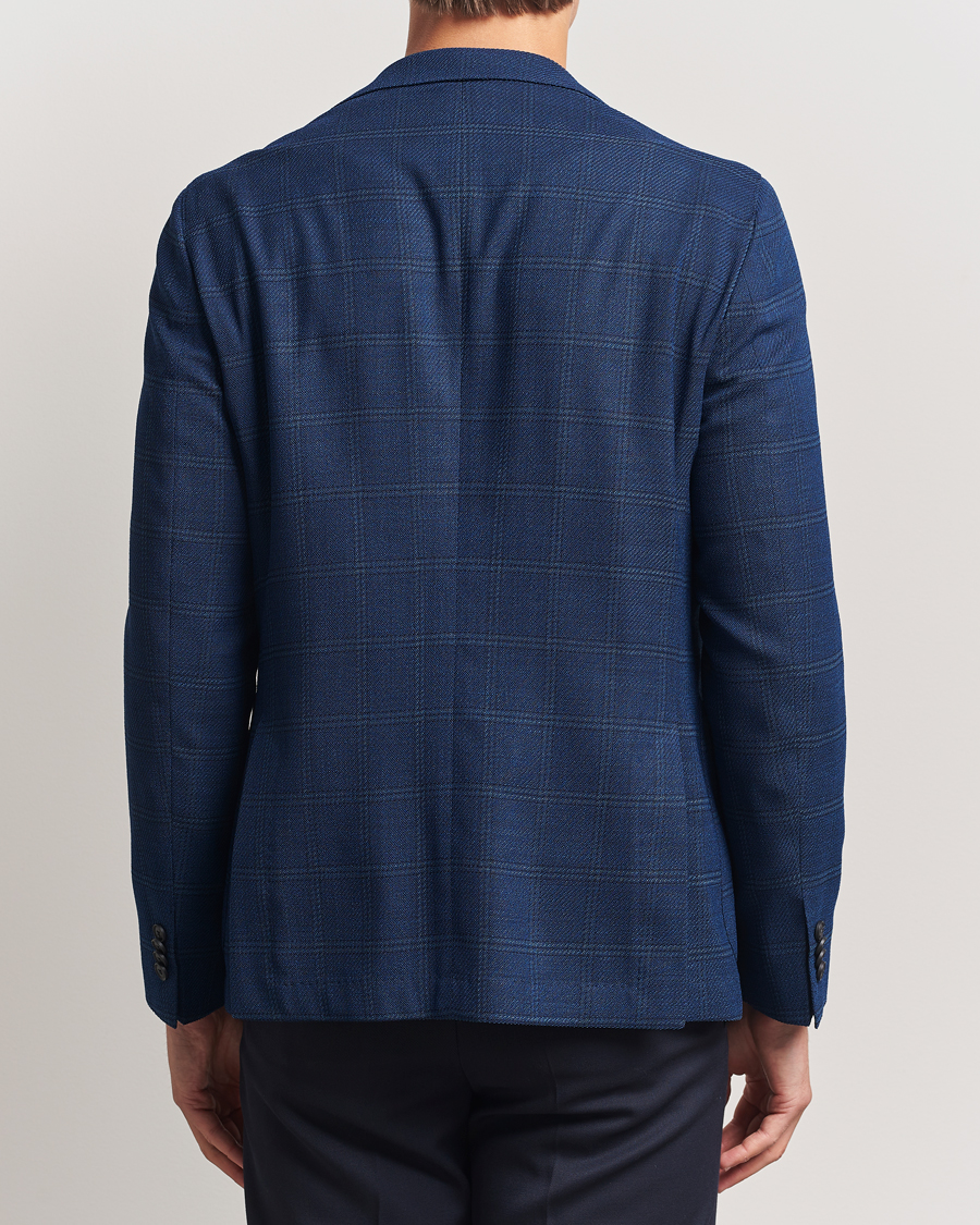 Herre | Blazere & jakker | BOSS BLACK | Hanry Wool Checked Blazer Dark Blue