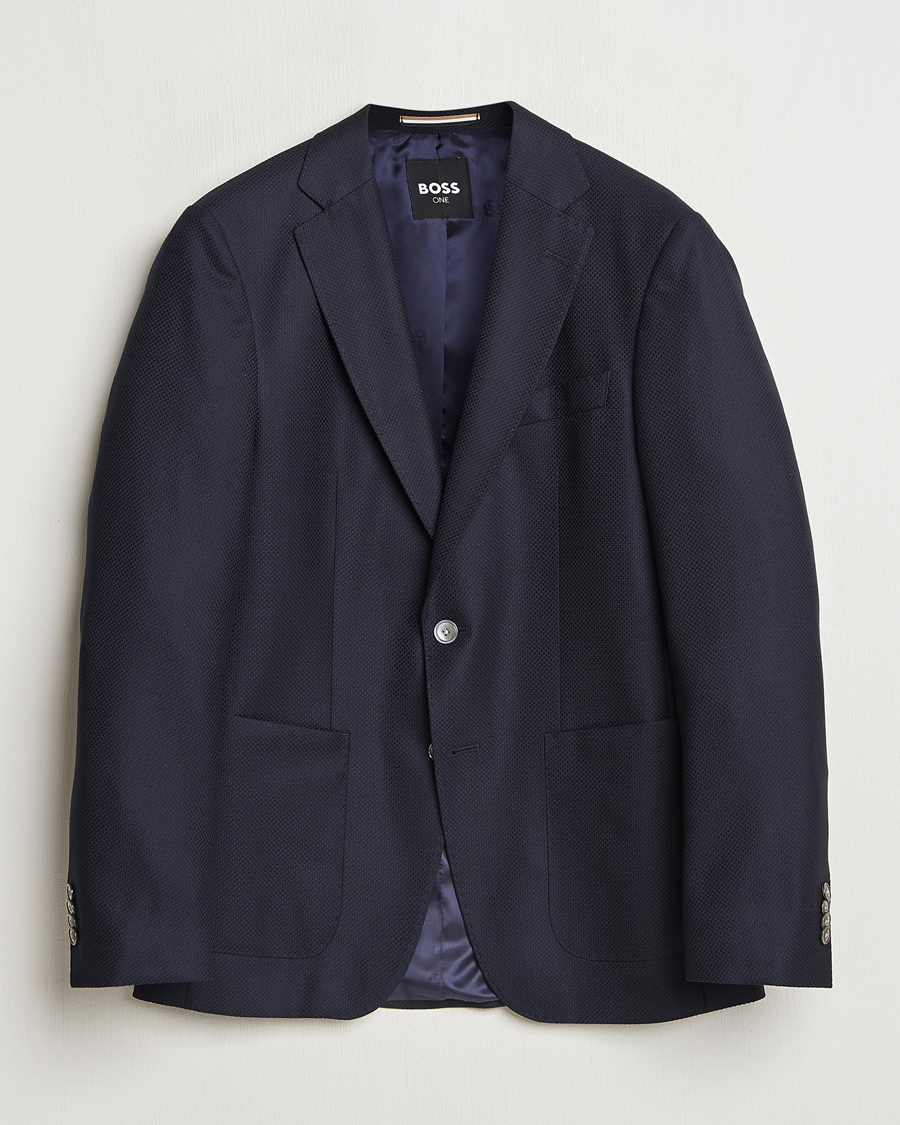 Herre | Blazere & jakker | BOSS BLACK | Hutson Structured Blazer Dark Blue
