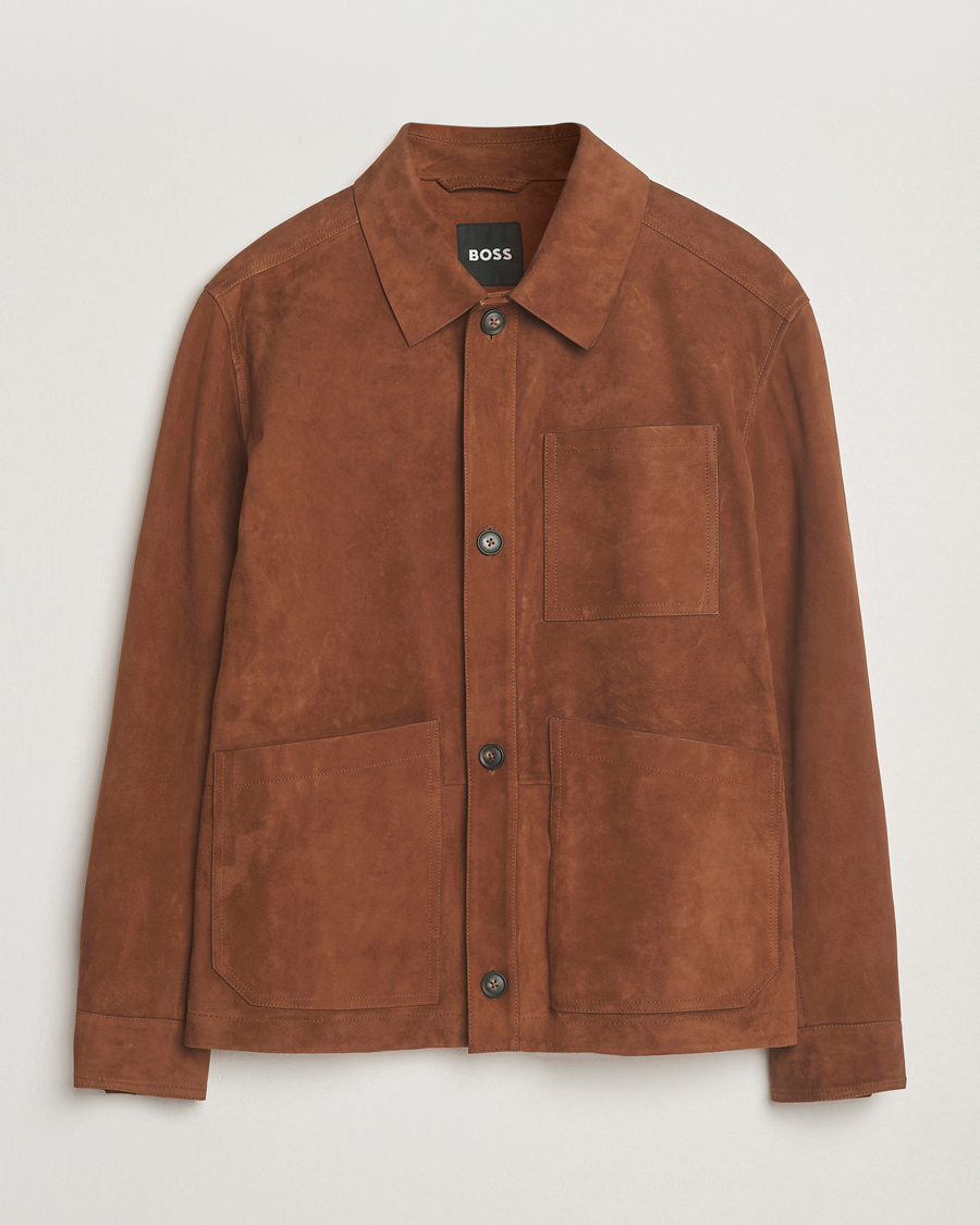 Herre | Jakker | BOSS BLACK | Markuedo Suede Jacket Medium Brown