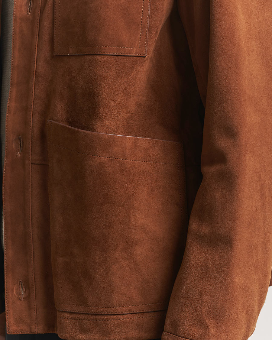 Herre | Jakker | BOSS BLACK | Markuedo Suede Jacket Medium Brown