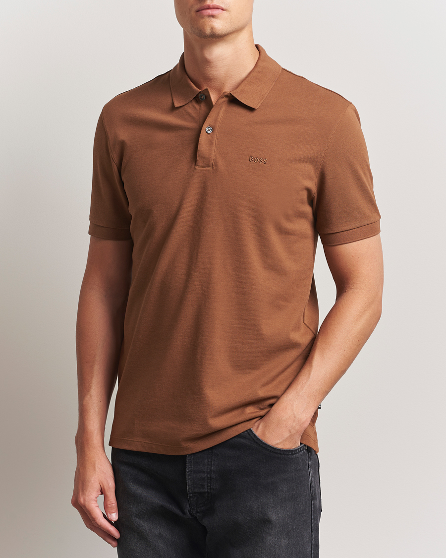 Herre | Polotrøjer | BOSS BLACK | Pallas Polo Medium Brown