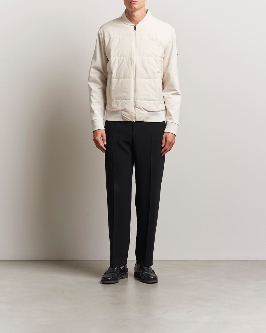 Herre | Trøjer | BOSS BLACK | Skiles Hybrid Full Zip Open White