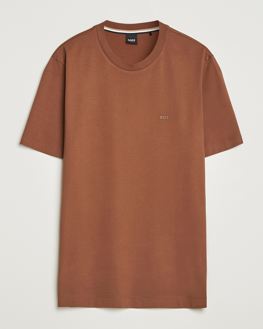 Herre | T-Shirts | BOSS BLACK | Thompson Crew Neck T-Shirt Medium Brown