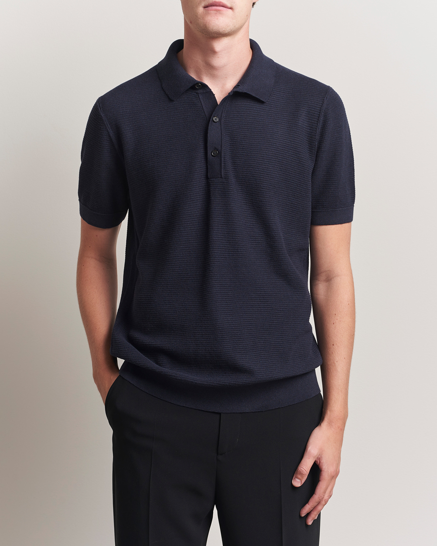 Herre | Polotrøjer | BOSS BLACK | Lanotti Knitted Polo Dark Blue