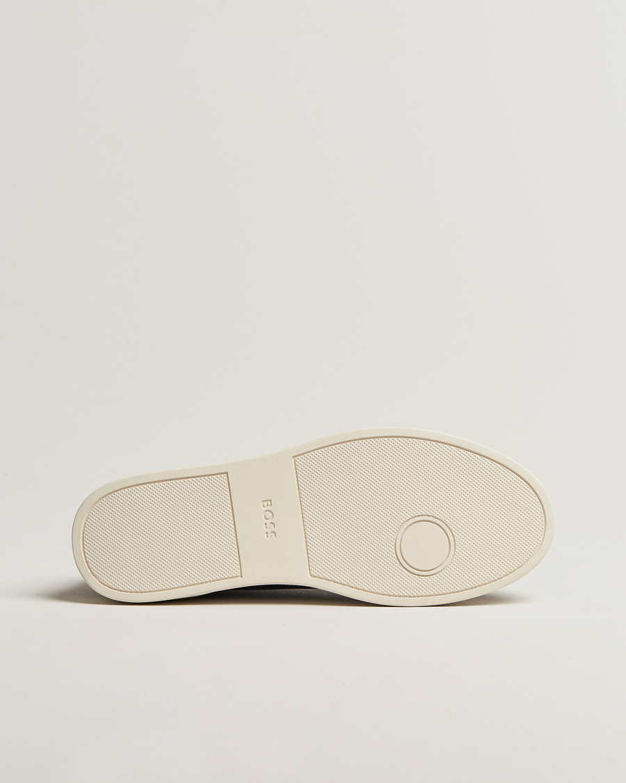 Herre | Sneakers | BOSS BLACK | Kieran Grained Leather Sneaker Black